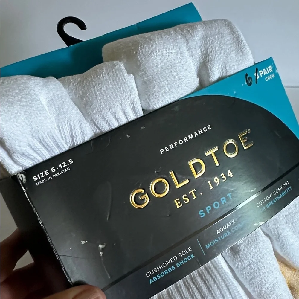 Gold Toe Men's Athletic cotton Socks - 6 pairs